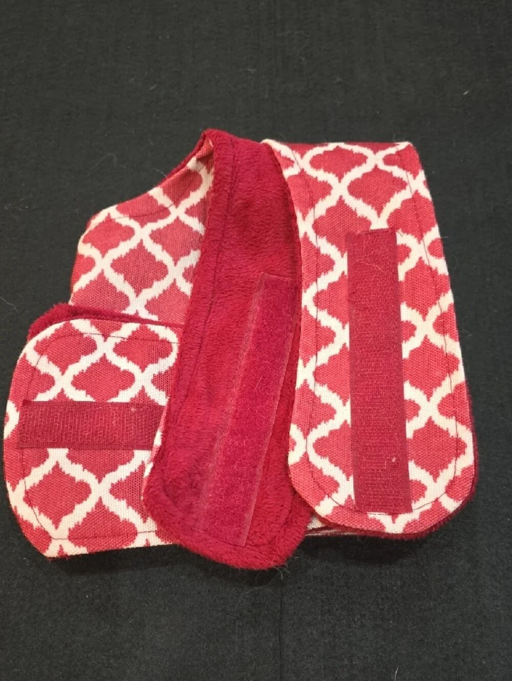 Rust/Burgundy Patterned Dog Harness Vest #695